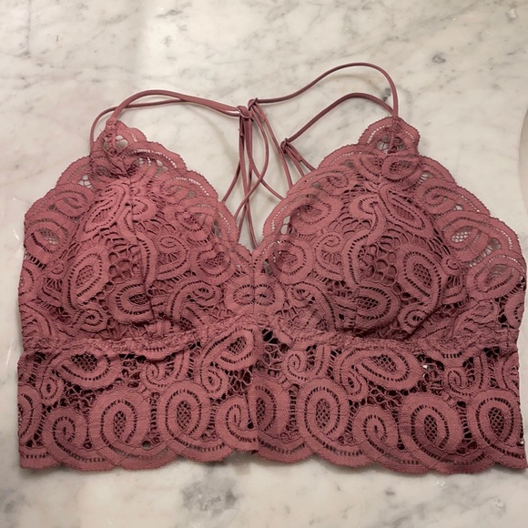 Victoria’s Secret PINK Lace Bralette - Size M - Brown - Picture 1 of 2